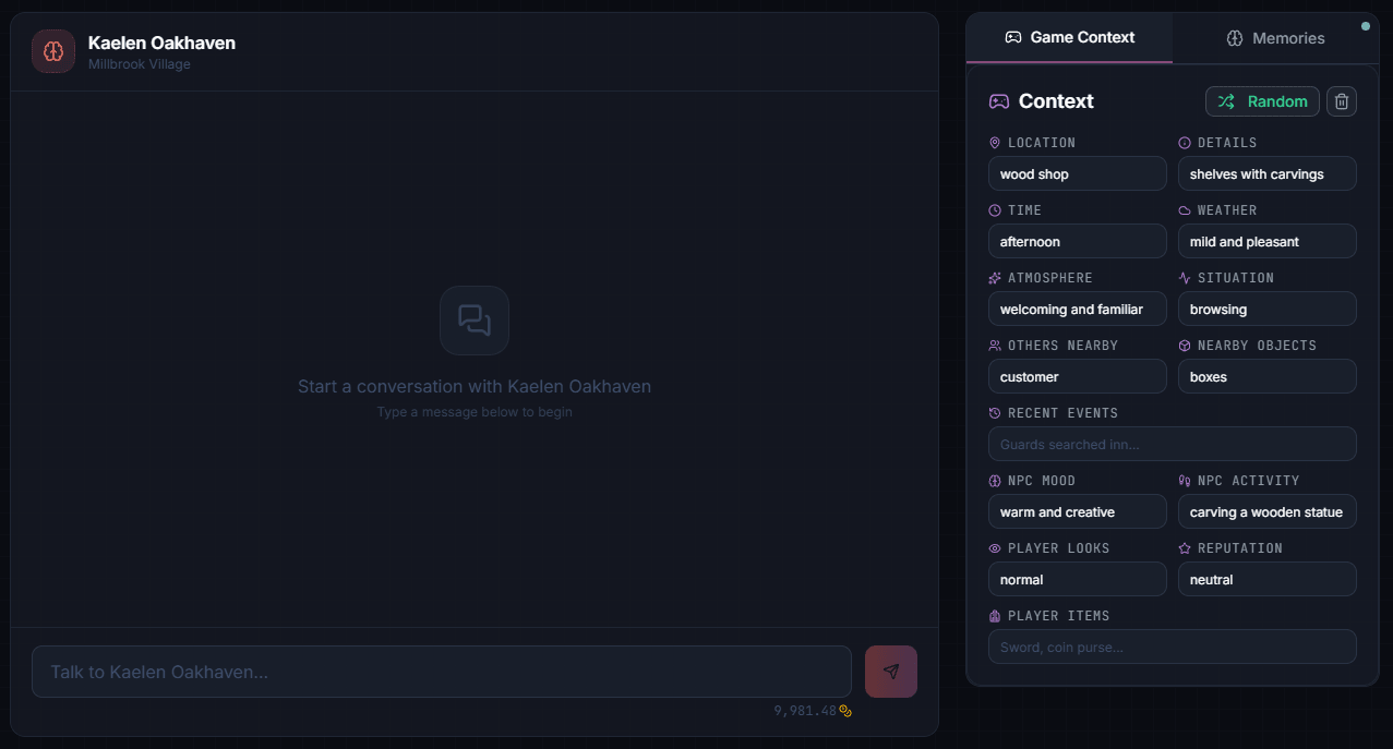 Playground with context panel
